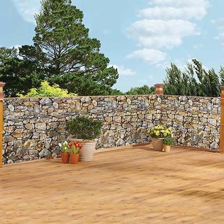 Stone Privacy Fence Cover-379594
