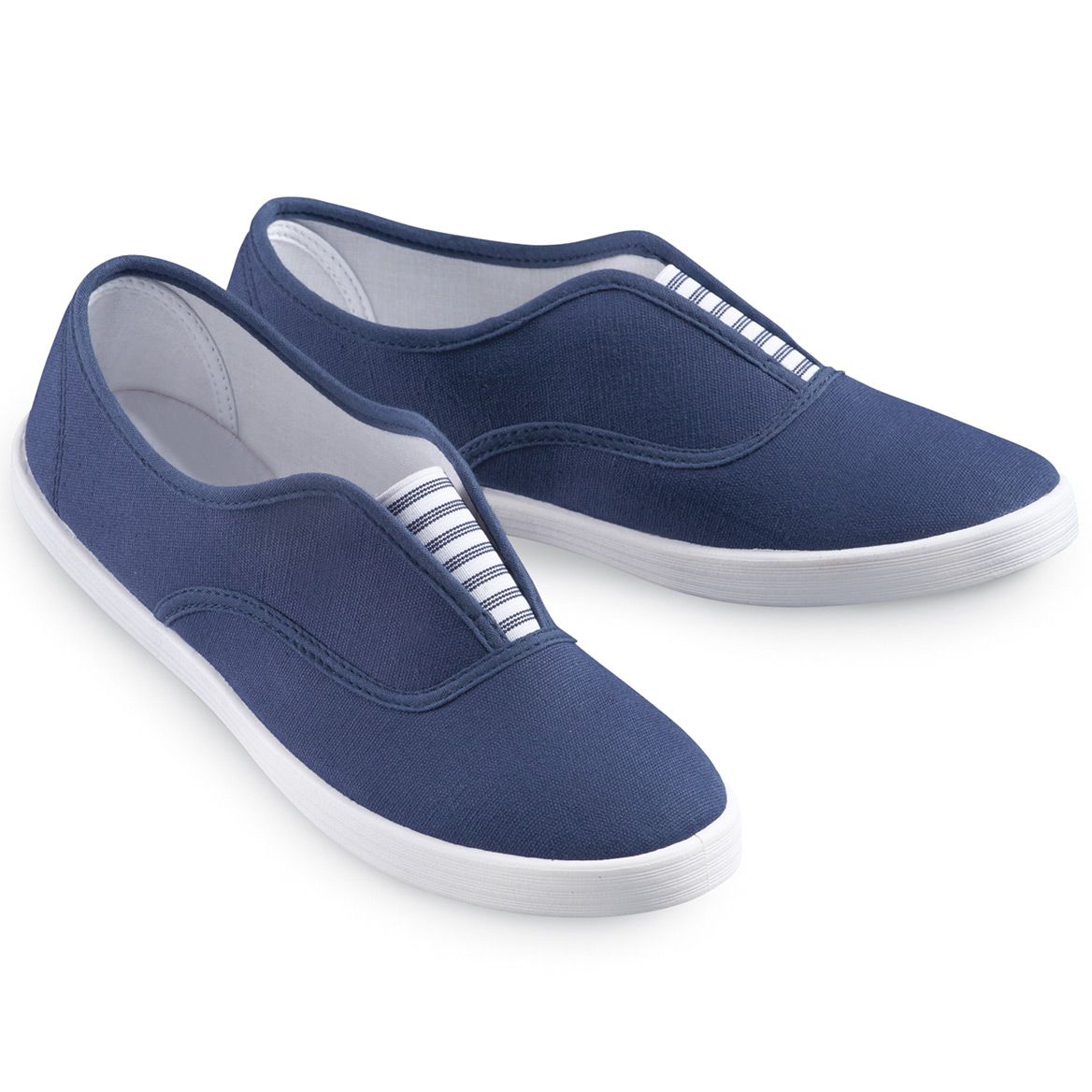 Striped Slip-On Sneakers Wide + '-' + 379606