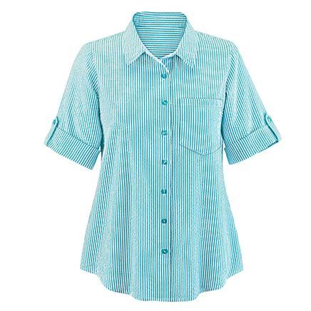 Seersucker Roll Tab Shirt-379637