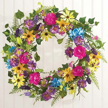 Mixed Floral Wreath-379674