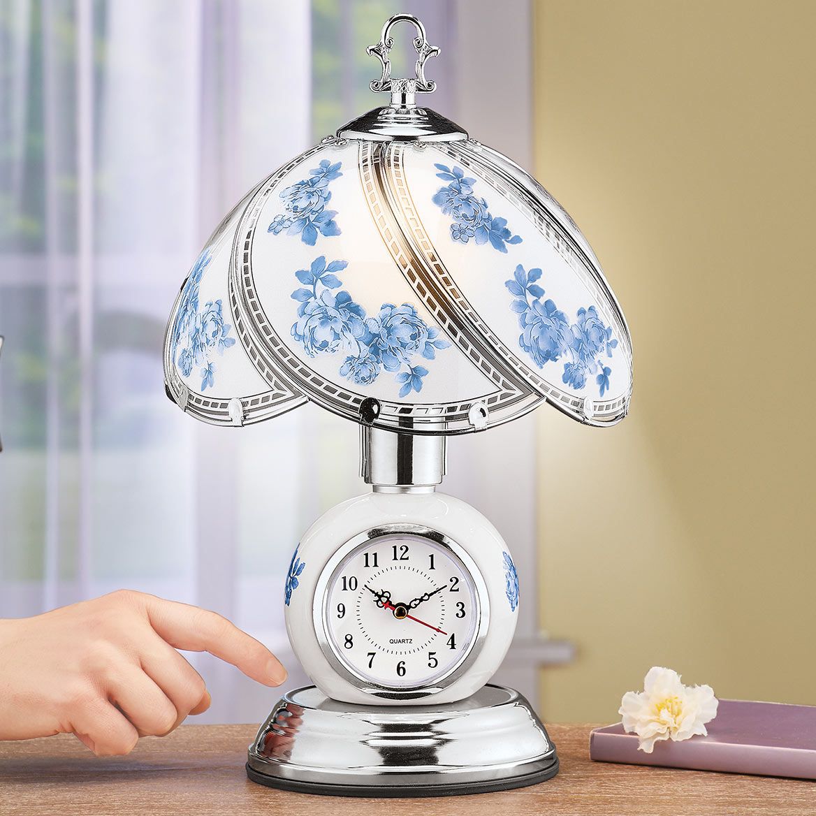 Rose Touch Lamp With Clock + '-' + 379704
