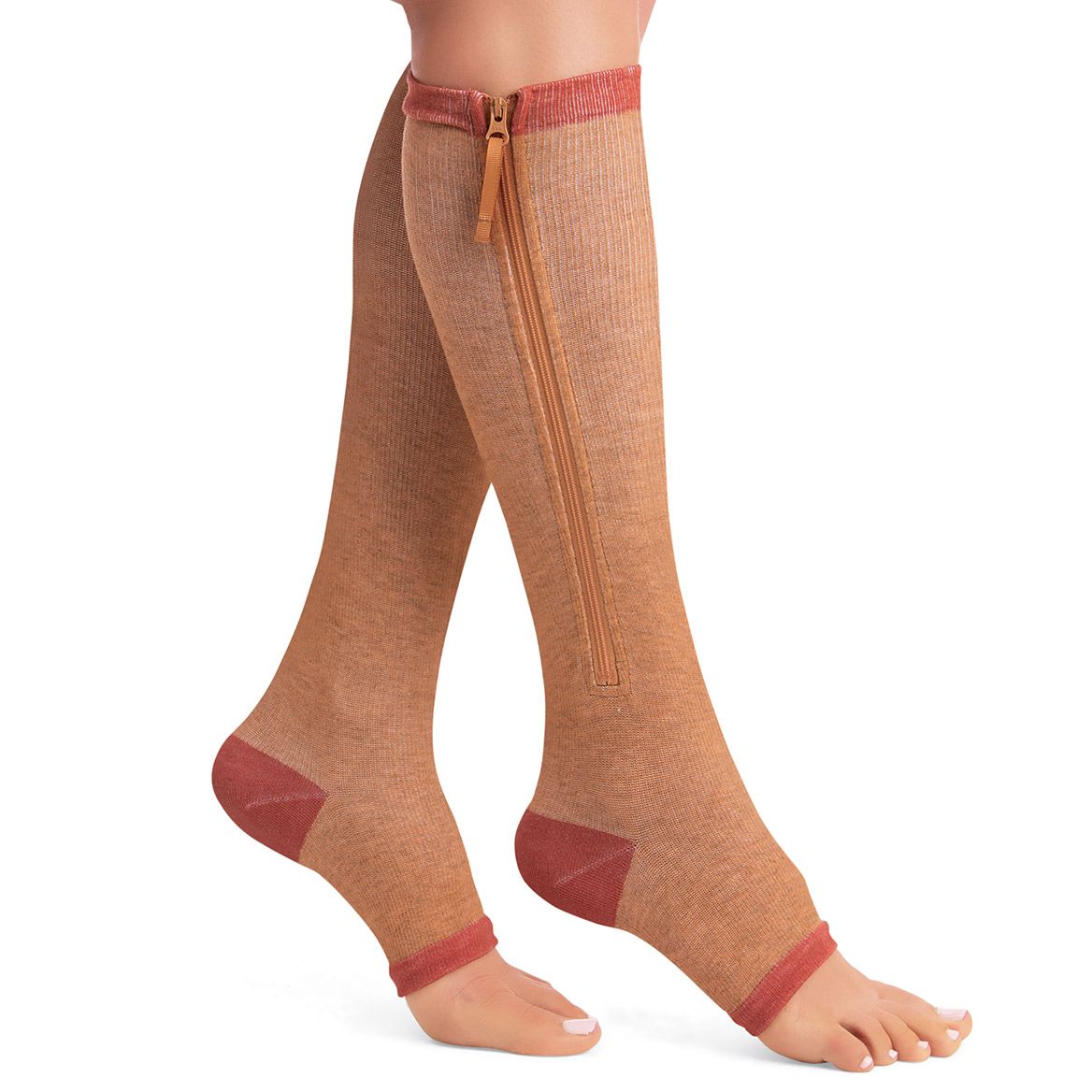 Zip-Up Copper Compression Sock + '-' + 379708