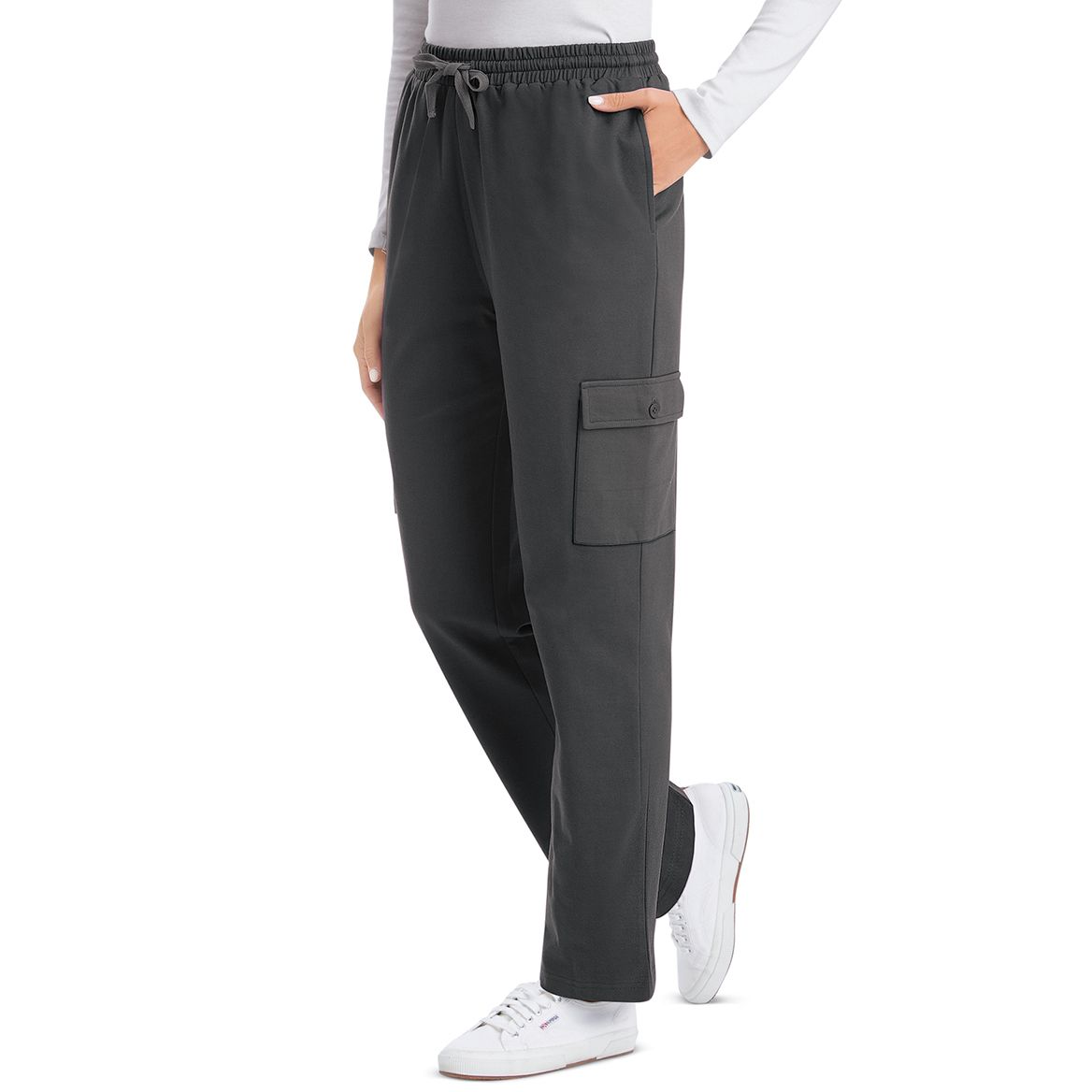 Double Cargo Pocket Drawstring Pants + '-' + 379714