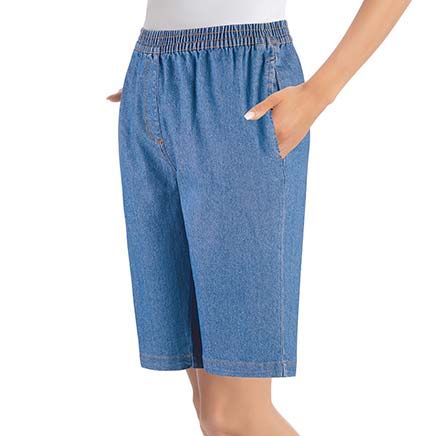 Stretch Denim Bermudas-379724