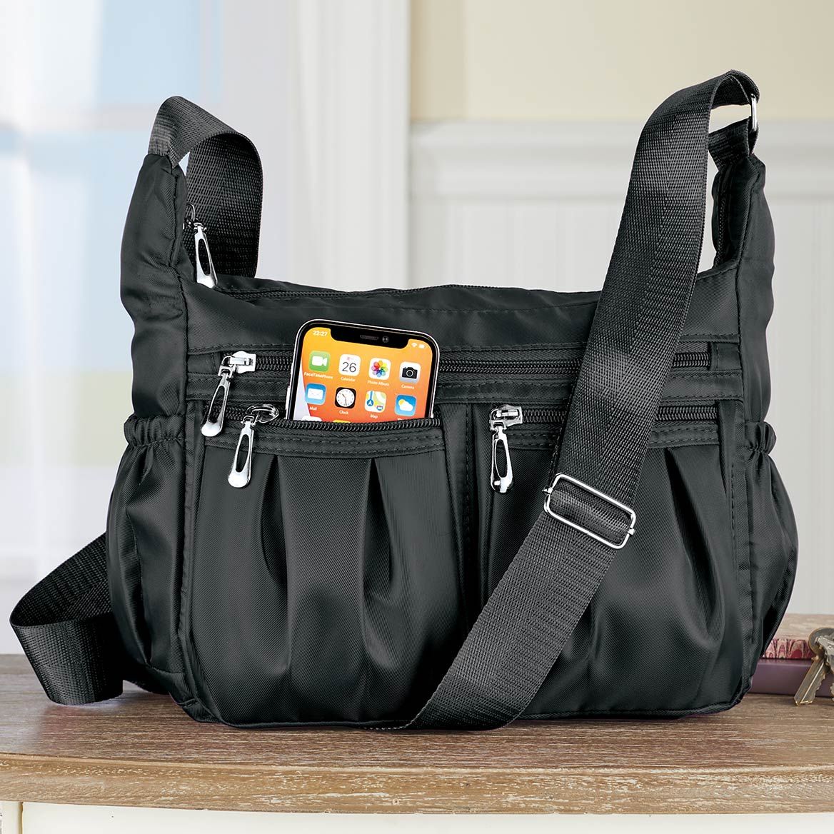 Multi-Pocket Nylon Handbag + '-' + 379729