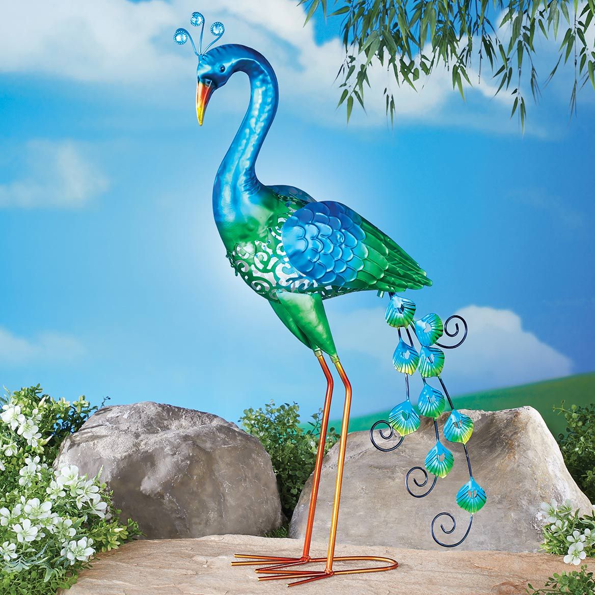 Solar Peacock Lawn Decor + '-' + 379748