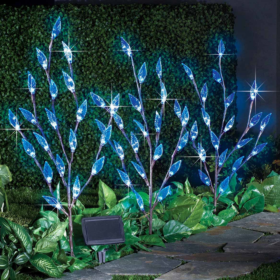 Solar Leaf Stakes, Set of 3 + '-' + 379771