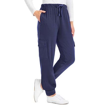 Double Cargo-Pocket Knit Pants-379777