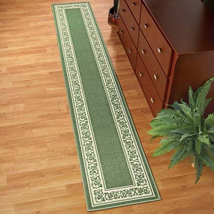 View product details for Floral Border Extra Long Rug