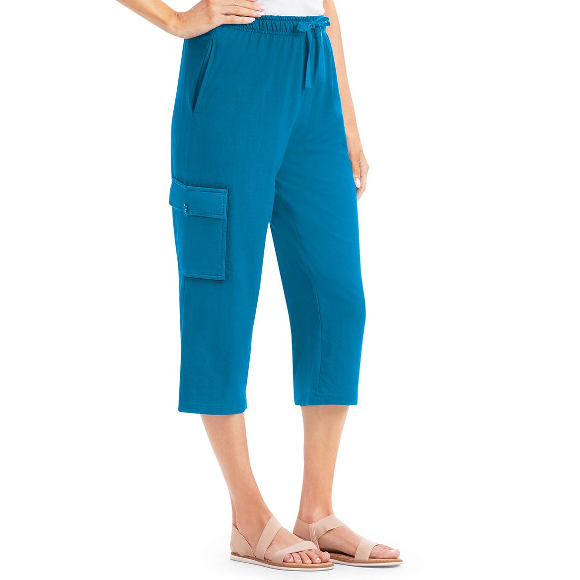 Cargo Pocket Knit Capris + '-' + 379842