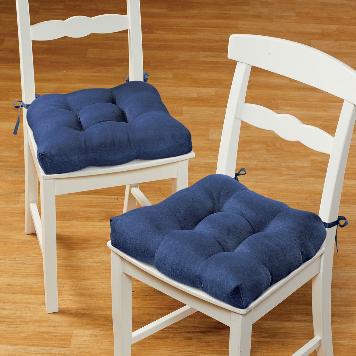 Set of 2 Solid Color Chair Cushions + '-' + 379848