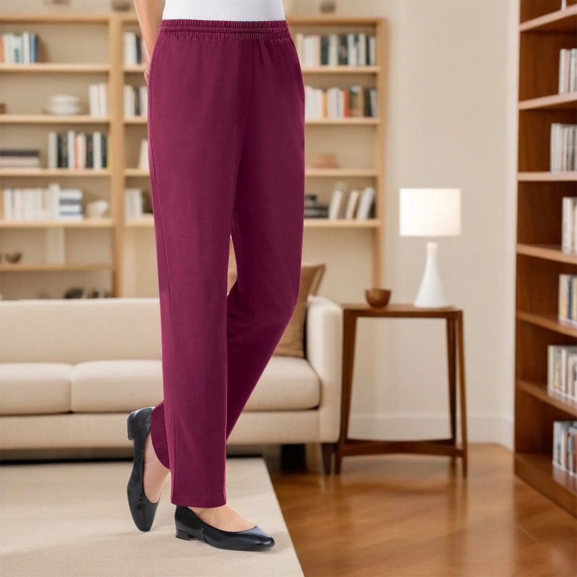 Side-Pocket Knit Pants + '-' + 379855