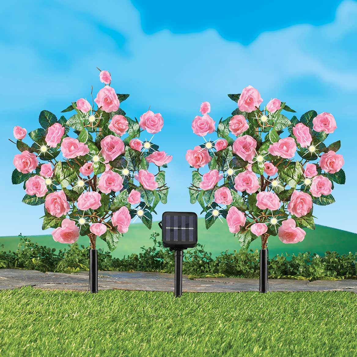 Set of 2 Solar Rose Stakes + '-' + 379869