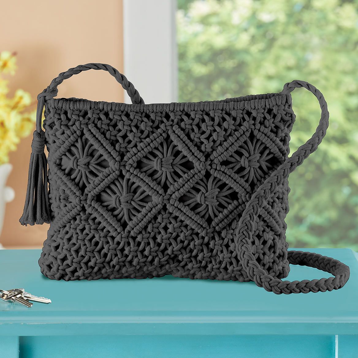 Diamond Crochet Handbag + '-' + 379880
