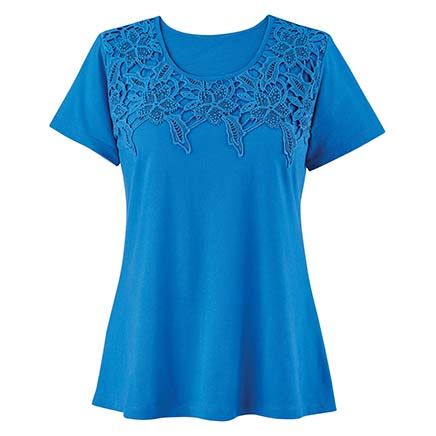 Beautiful Lace Trimmed Top-379896