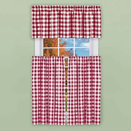 Buffalo Check Valance & Tiers-379978