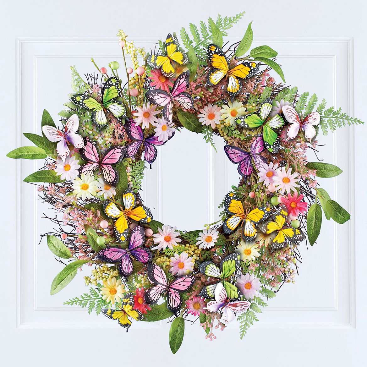 Butterfly Floral Garden Wreath + '-' + 379981