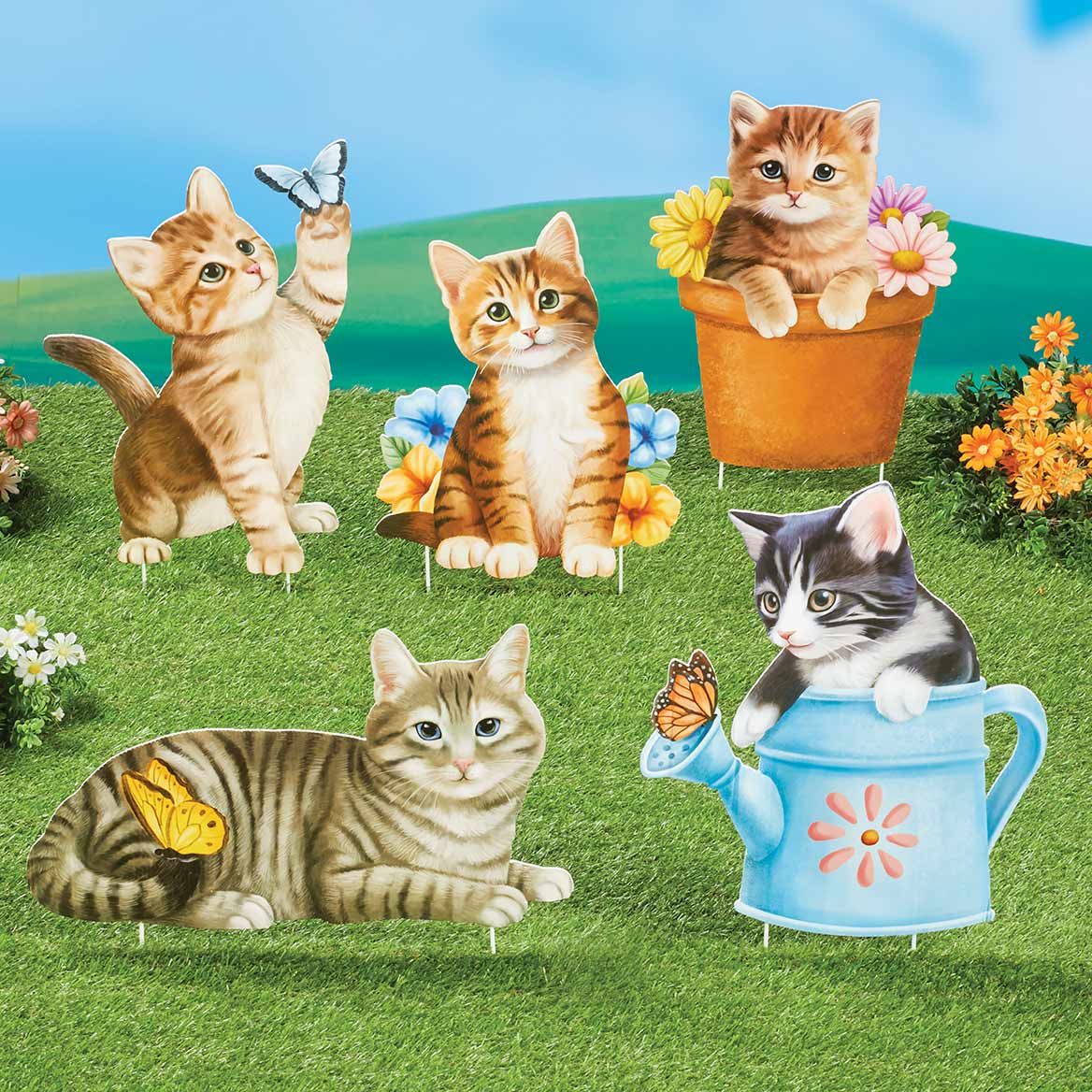 Cat Garden Stakes, Set of 5 + '-' + 379985
