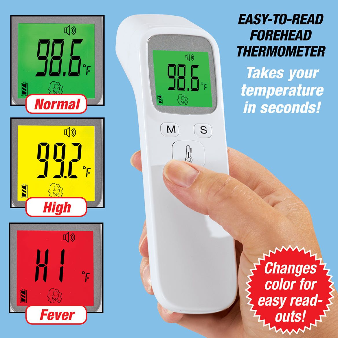 Color Changing Forehead Thermometer + '-' + 379992