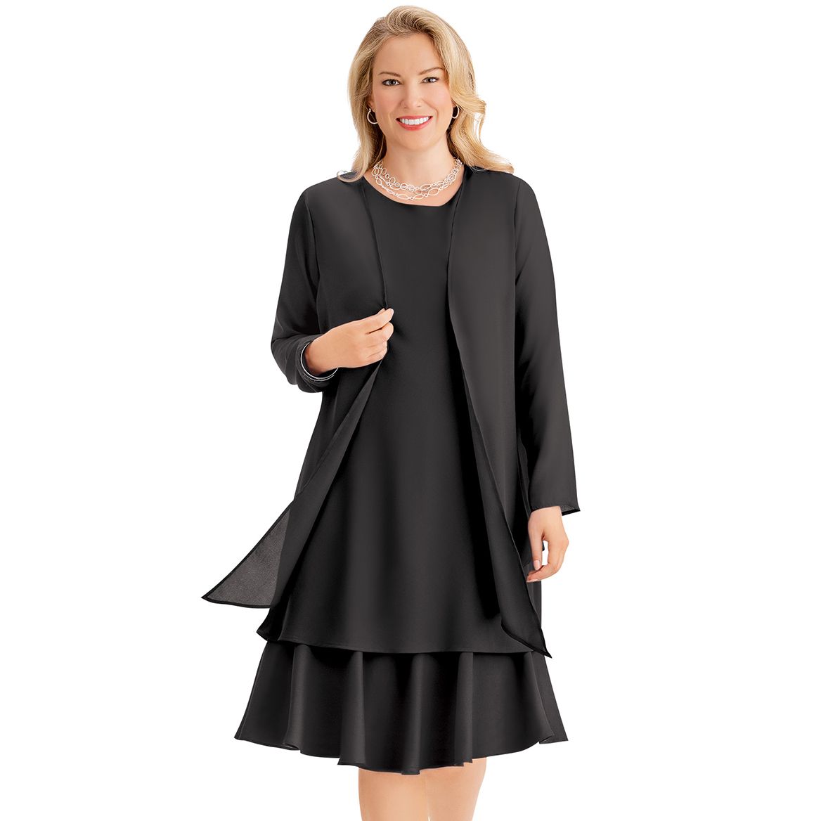 Feminine 2-Piece Jacket Dress + '-' + 380007