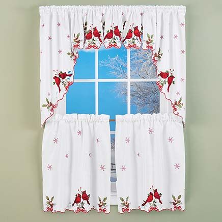 Holiday Cardinal Curtains-380035