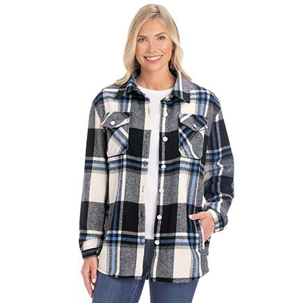 Women's Flannel Shirt Jacket-380043