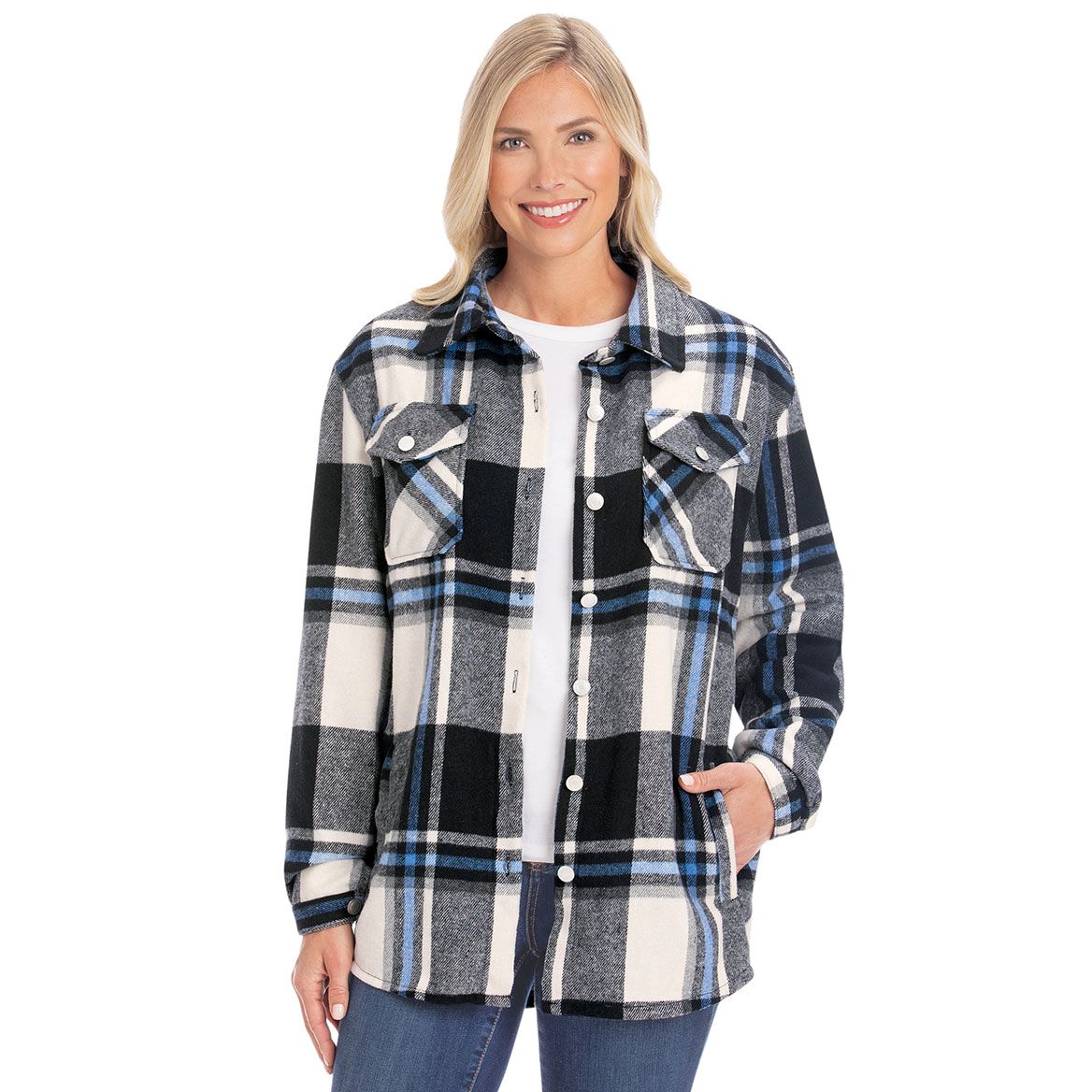 Women's Flannel Shirt Jacket + '-' + 380043