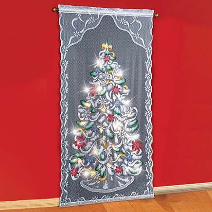 Lighted Christmas Tree Panel-380049