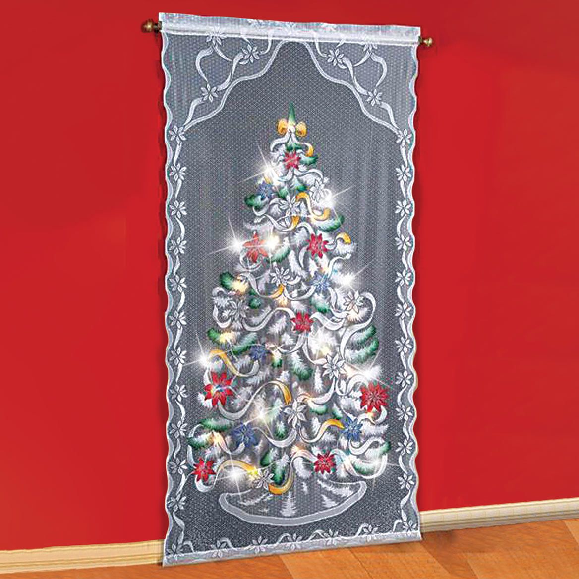 Lighted Christmas Tree Panel + '-' + 380049