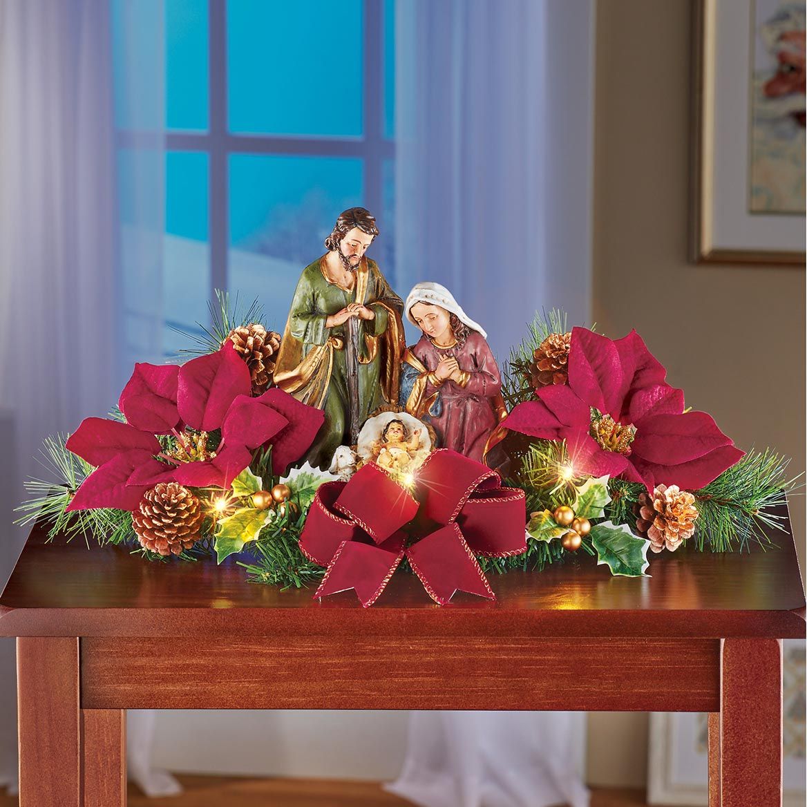 Lighted Tabletop Nativity + '-' + 380055