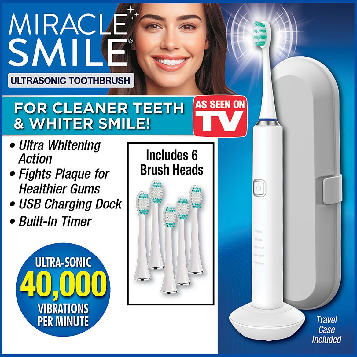 Miracle Smile® Sonic Toothbrush + '-' + 380065