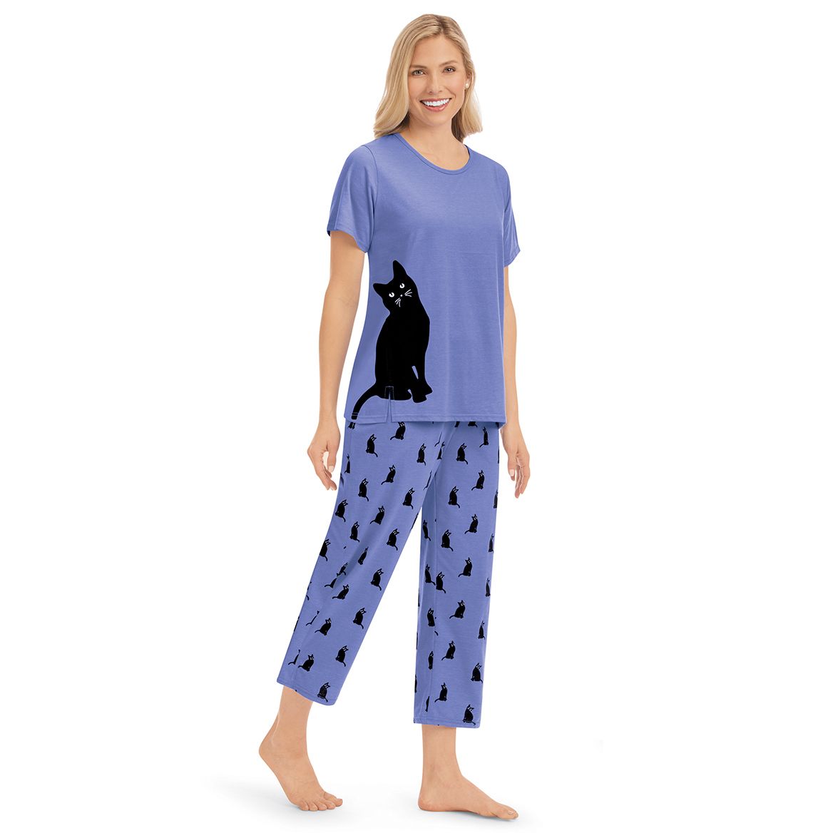 Peeking Kitten Capri PJ Set + '-' + 380069
