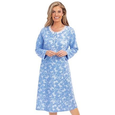 Plush Butterfly Print Nightgown-380075