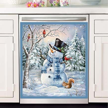 Winter Snowman Dishwasher Magnet-380131