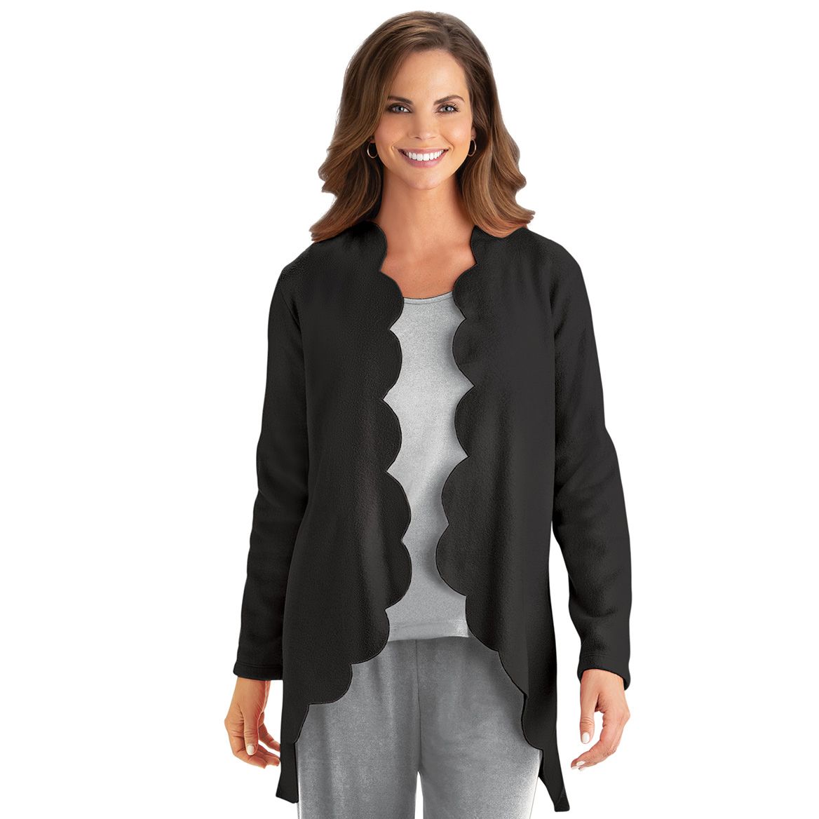 Scallop Trimmed Jacket + '-' + 380162