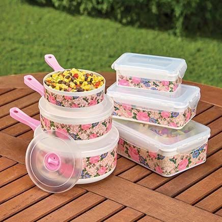 12-Piece Floral Microwave/Storage Set by Chef's Pride™-380167