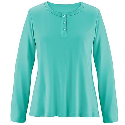Super Soft Henley PJ Top-380237