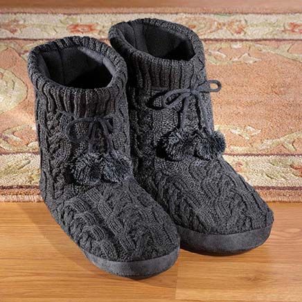 Cable Knit Booties-380260
