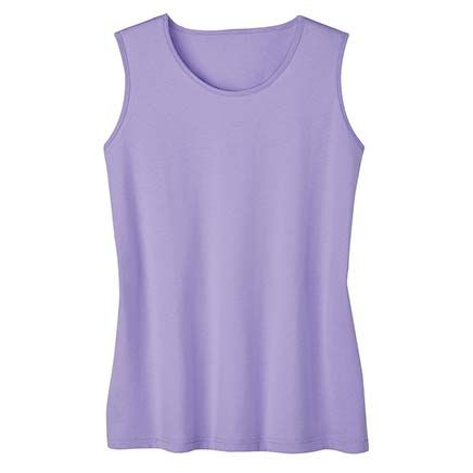 Soft Knit Crew Neck Tank Top-380266