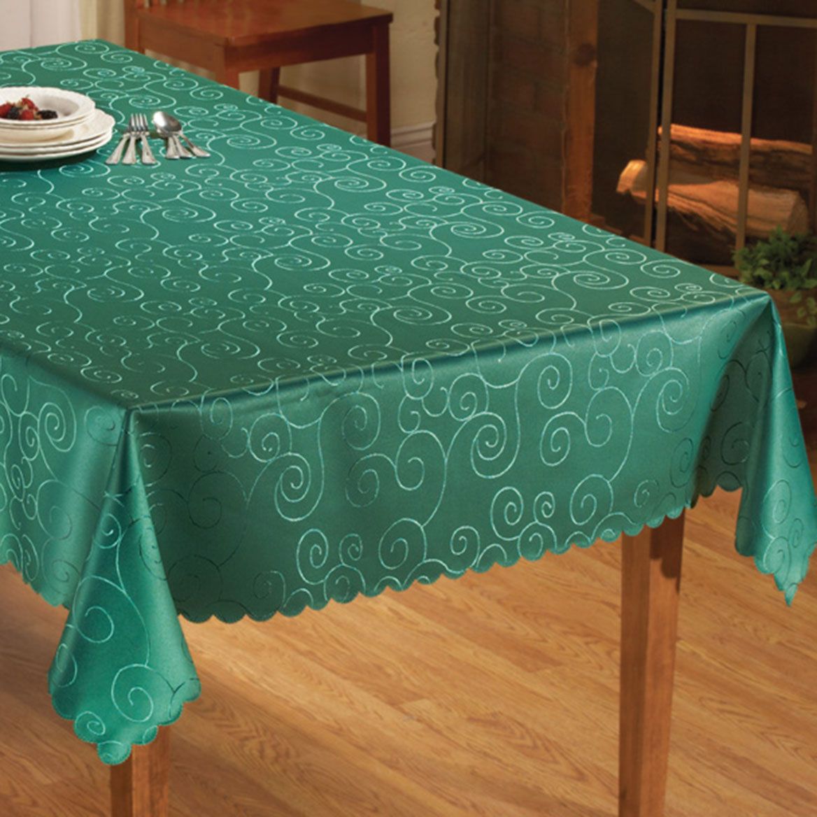 Solid Scroll Tablecloth + '-' + 380283
