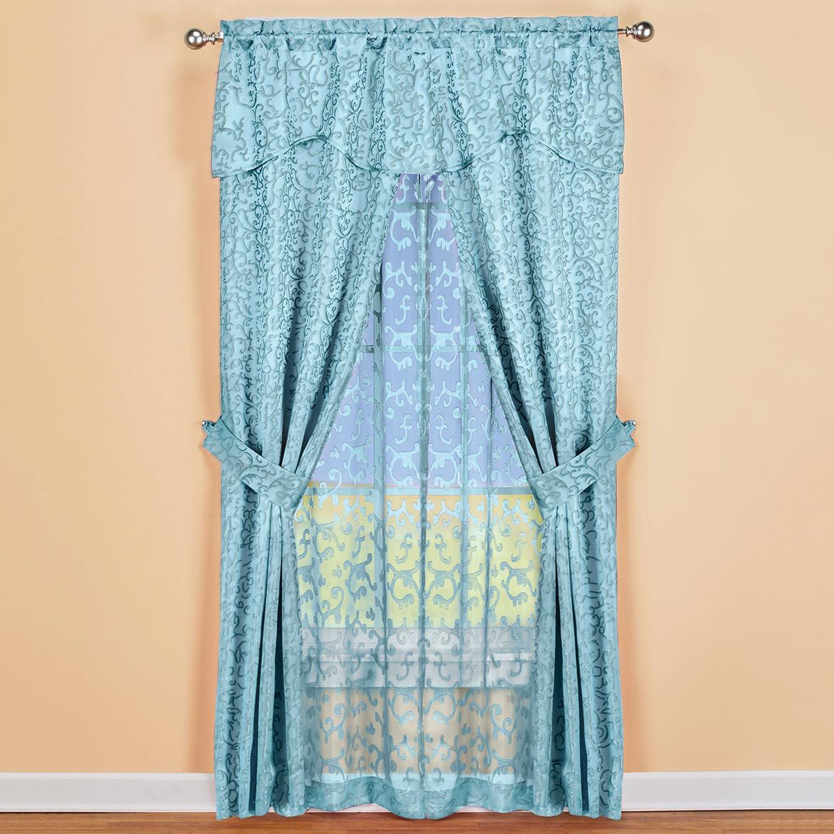 Insulated Scroll Curtain Set + '-' + 380290