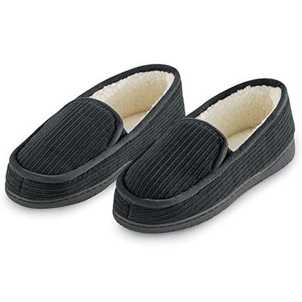 Men's Corduroy Memory Foam Slippers-380296