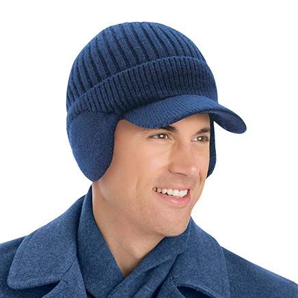 Brimmed Hat With Ear Flaps-380309