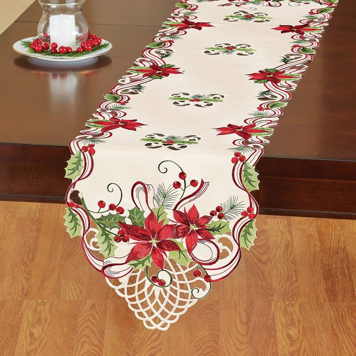 Pretty Poinsettia Table Topper + '-' + 380329