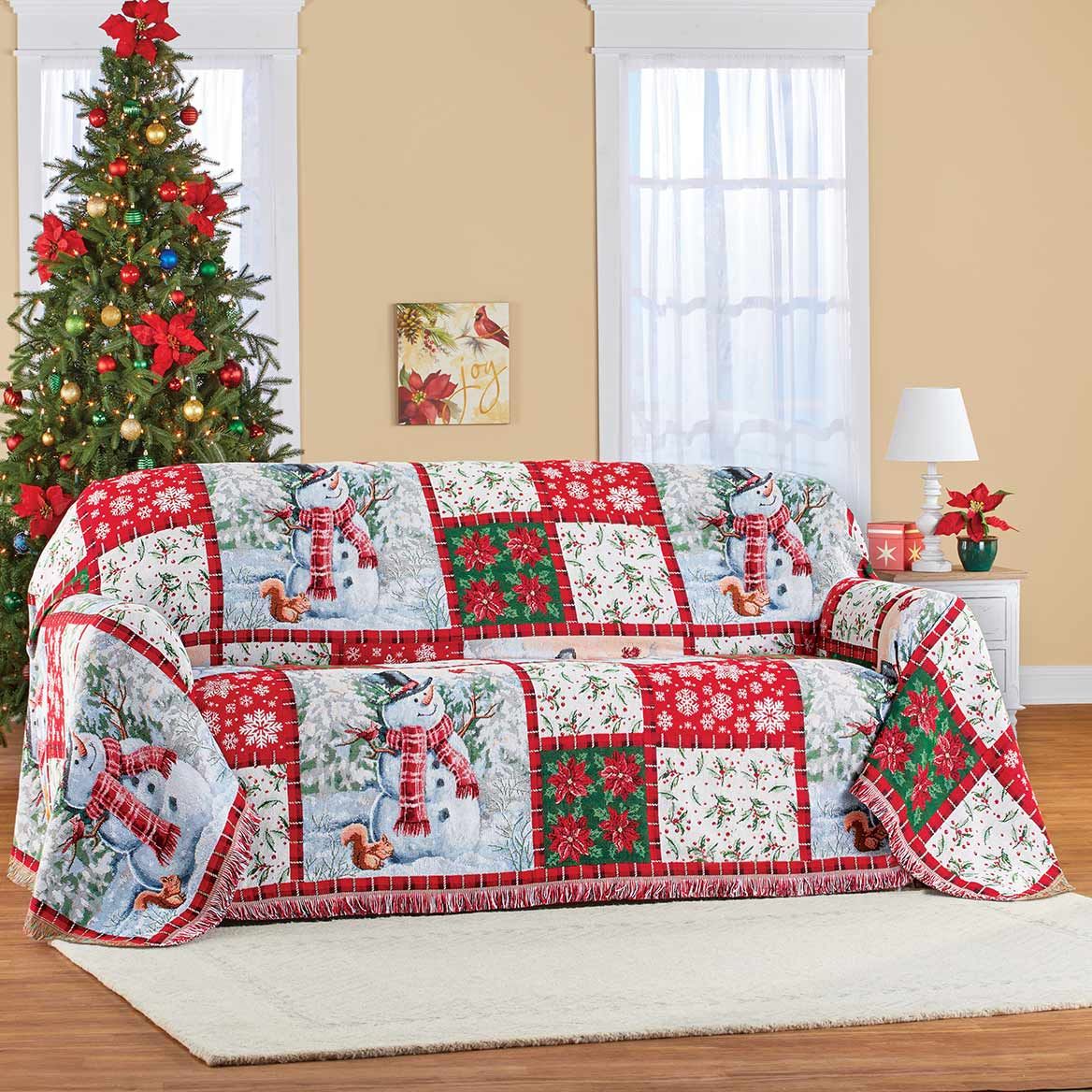Snowman Tapestry Furniture Throw + '-' + 380335