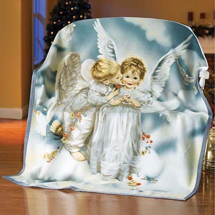 Kissing Angel Fleece Throw-380339