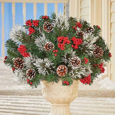 Frosted Pine Bushes, Set of 3-380364