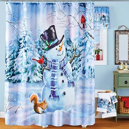 Snowman Shower Curtain-380373