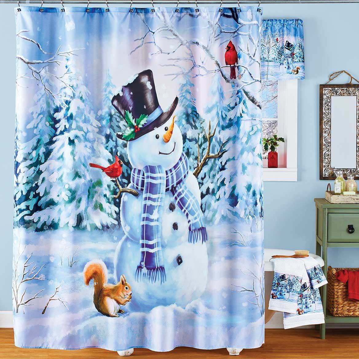 Snowman Shower Curtain + '-' + 380373