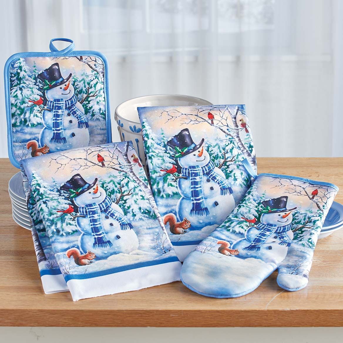 4-Piece Snowman Kitchen Set + '-' + 380381
